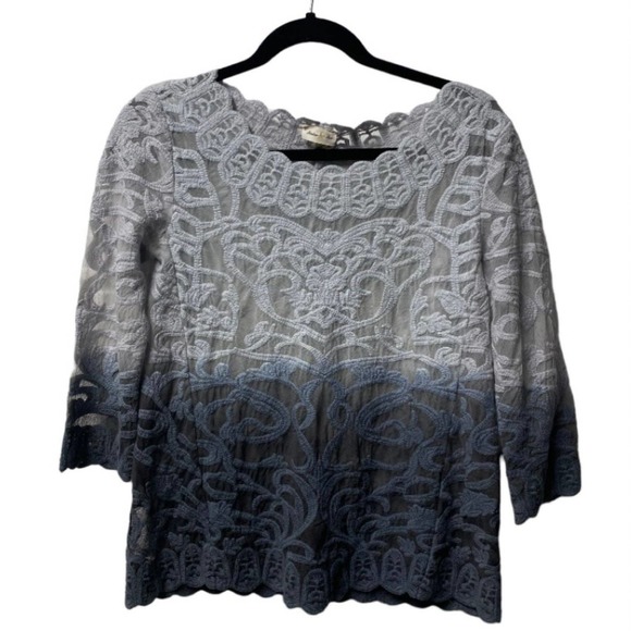 ANTHROPOLOGIE Meadow Rue Lace Top Size XS - Picture 1 of 5